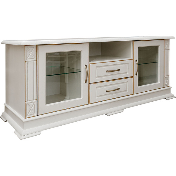Тумба «Верди Люкс ТВ2» П487.09, Цвет: Слоновая кость с золочением
