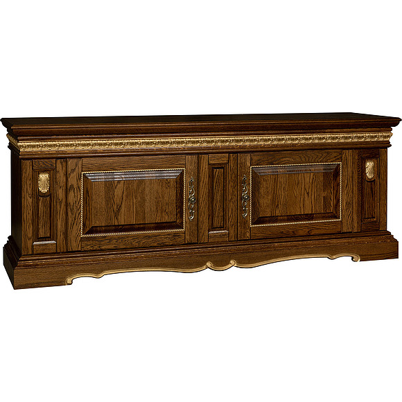 Тумба «Милана ТВ3с» П265.15с, Цвет: Черешня с золочением