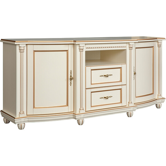 Тумба «Валенсия ТВ3» П244.29, Цвет: Античная темпера с золотом