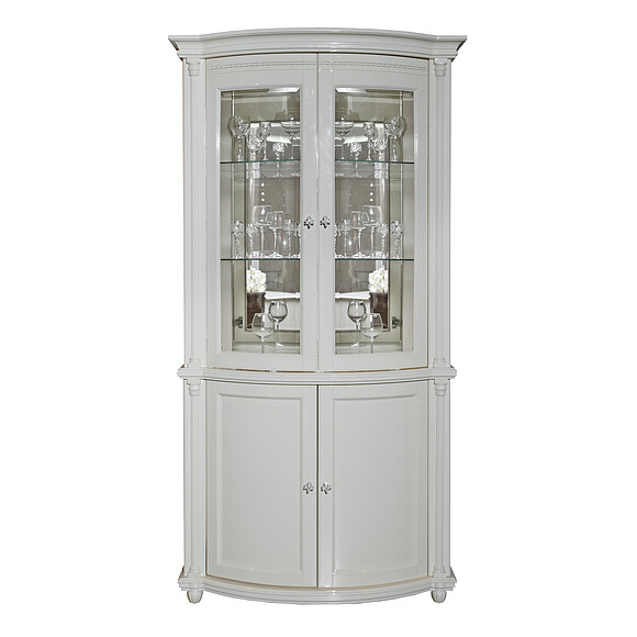 Шкаф с витриной «Валенсия 2з» П244.15, Цвет: Античная темпера