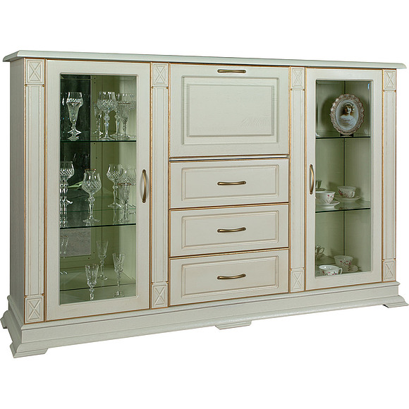 Шкаф «Верди Люкс 3/2з» П487.12з, Цвет: Слоновая кость с золочением (Verdi-Lyuks3-2-P487-12z_sl_k.jpg) Шкаф «Верди Люкс 3/2з» П487.12з, Цвет: Слоновая кость с золочением