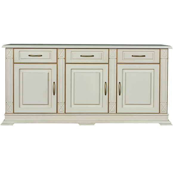 Тумба «Верди Люкс 3» П487.03, Цвет: Слоновая кость с золочением