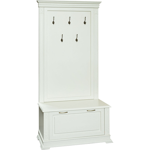 Тумба с вешалкой «Верди Люкс» П433.06, Цвет: Слоновая кость