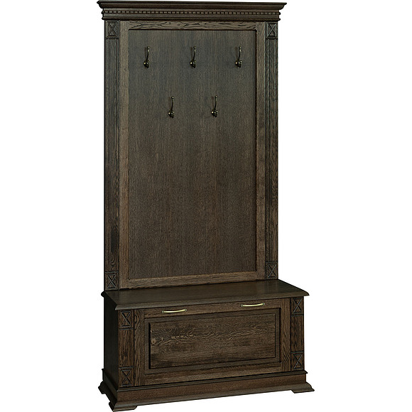 Тумба с вешалкой «Верди Люкс» П433.06, Цвет: Табак