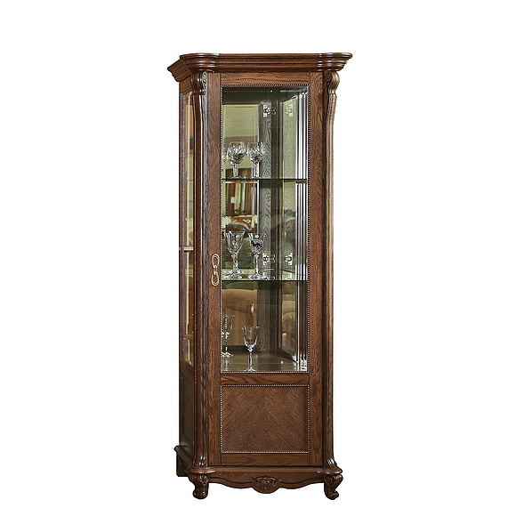 Шкаф с витриной «Алези 8» П350.08, Цвет: Табак