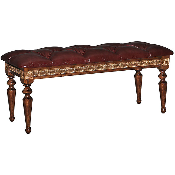 Банкетка «Милана 25» П294.25, Цвет: Черешня с золочением