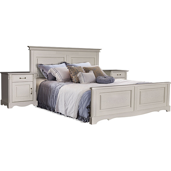 Кровать двойная 2-16 «Бланш 2275» БМ751, Цвет: Слоновая кость