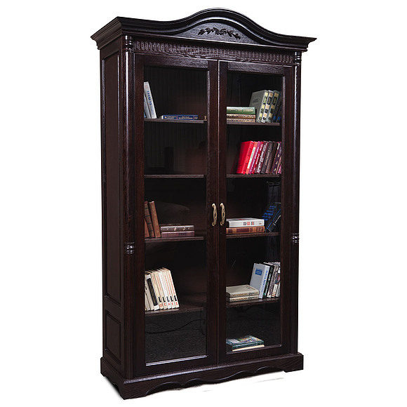 Шкаф книжный 2д «Паола 2128» БМ672, Цвет: Горячий шоколад