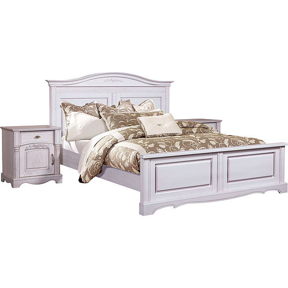 Кровать двойная «Паола», Цвет: Розовый пепел, Спальное место: 2000x1600 мм