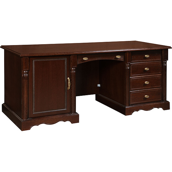 Стол письменный 2-х тумбовый 2т «Паола 2171» БМ672, Цвет: Горячий шоколад