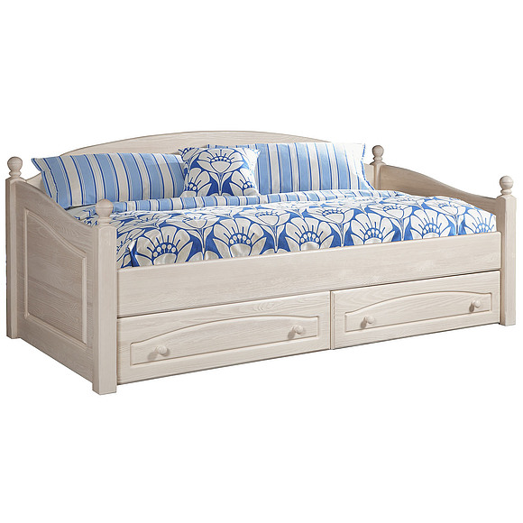 Кровать-диван «Лотос 2186» БМ701, Цвет: Брашированный крем, Спальное место: 2000х900 мм