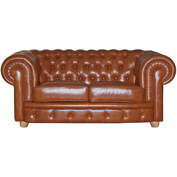 2-х местный диван «Честерфилд» (22), Материал: натуральная кожа, Группа ткани: 150 группа