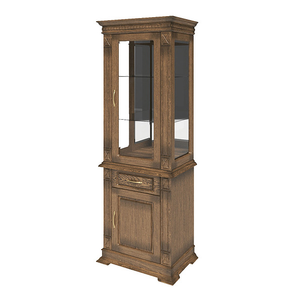 Шкаф комбинированный «Верди Люкс 1з» П487.34, Цвет: Дуб рустикаль с патинированием