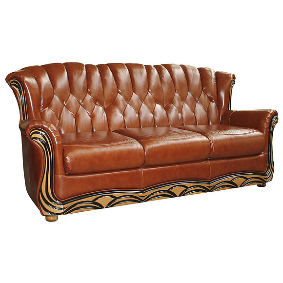 3-х местный диван «Европа» (3м), Материал: натуральная кожа, Группа ткани: 150 группа, Механизм трансформации: с механизмом