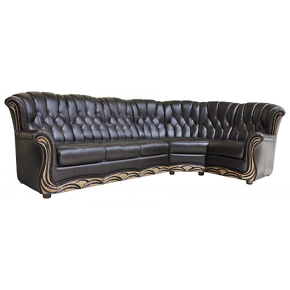 Угловой диван «Европа» (3мL/R901R/L), Материал: натуральная кожа, Группа ткани: 140 группа