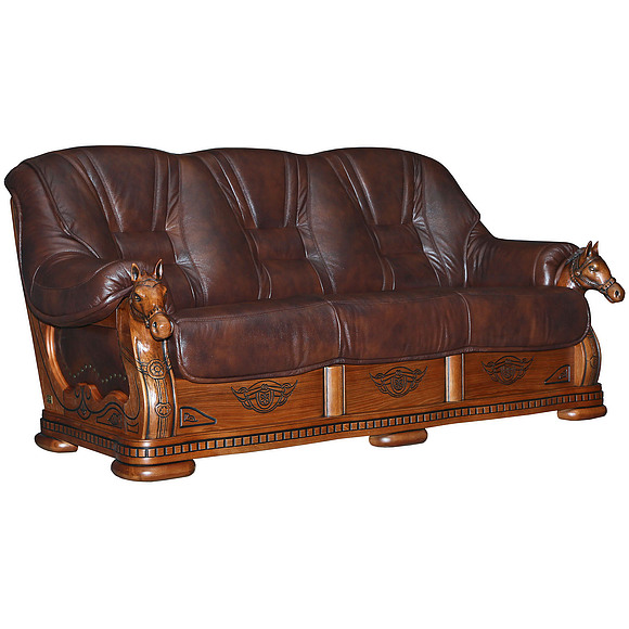 3-х местный диван «Фаворит» (3м), Материал: натуральная кожа, Группа ткани: 120 группа