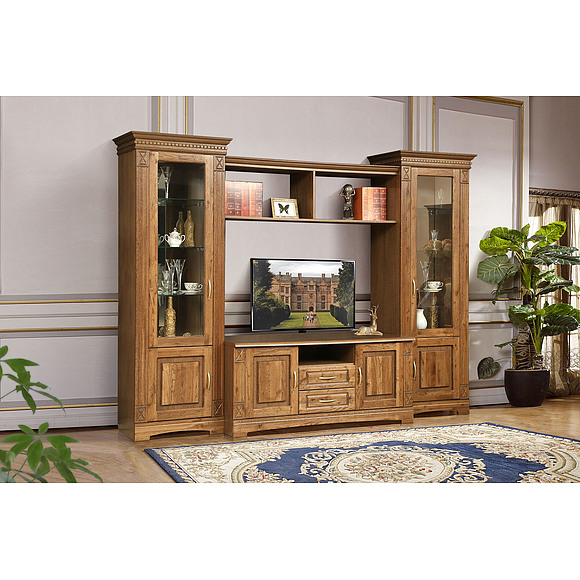 Набор корпусной мебели «Верди Т1» П398.Н1, Цвет: Дуб рустикаль с патинированием