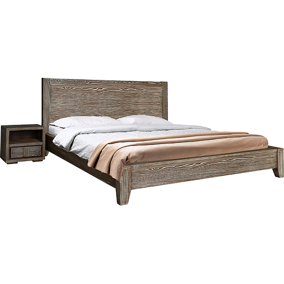 Кровать двойная «Концепт», Цвет: Табак, Спальное место: 2000x1800 мм, Размер: 1977х2172х1000 мм