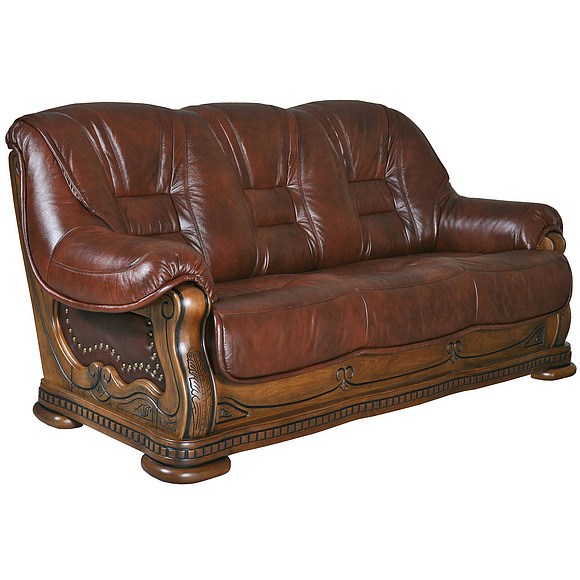 3-х местный диван «Кинг» (3м), Материал: натуральная кожа, Группа ткани: 115 группа