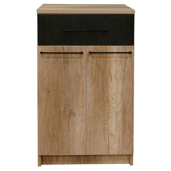 Комод «Брауни» П043.304, Цвет: Дуб Каньон+чёрный (komod_brauni_p043_304.jpg) Комод «Брауни» П043.304, Цвет: Дуб Каньон+чёрный