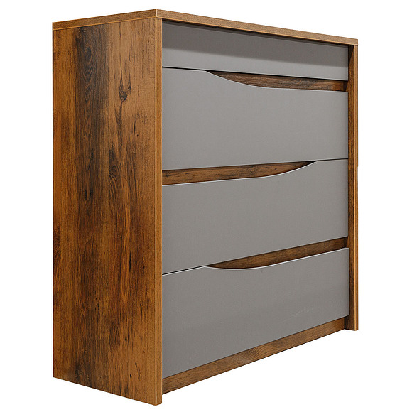 Комод «Монако» П528.02, Цвет: Дуб Саттер+Серый Мокко