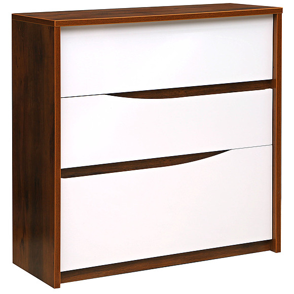 Комод «Монако» П528.10, Цвет: Дуб Саттер+Белый глянец