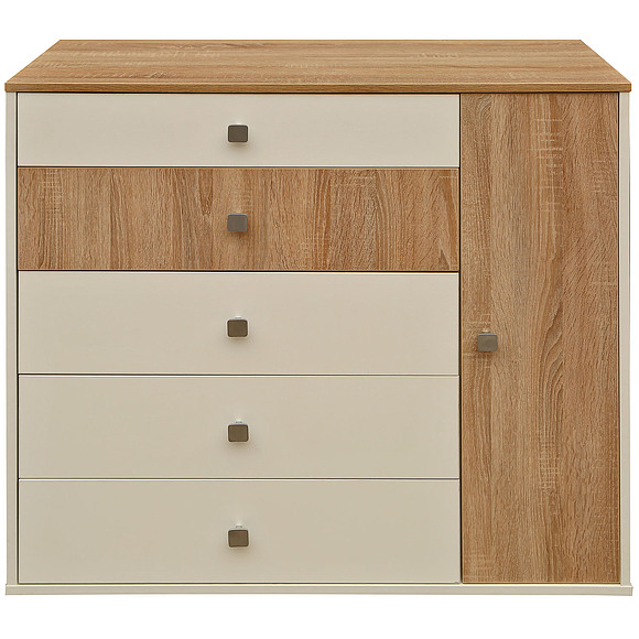 Комод «Next» П033.031, Материал: ДСП ламинированная, Цвет: Белый+дуб Сонома