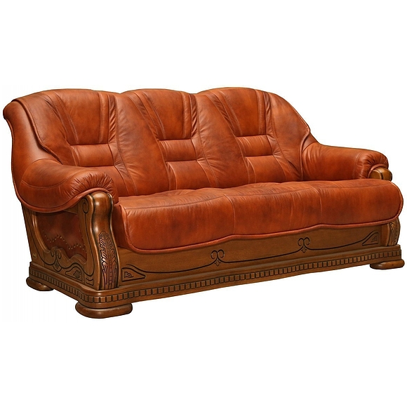 3-х местный диван «Консул 2020/2020(-С)» (3м)-спецпредложение, Материал: натуральная кожа, Цвет: Дуб рустикаль, Группа ткани: 115 группа