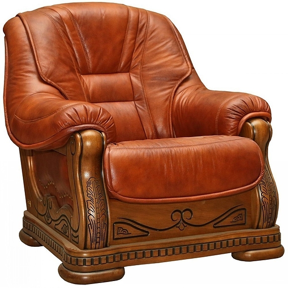 Кресло «Консул 2020/2020(-С)» (12) - спецпредложение, Материал: натуральная кожа, Группа ткани: 115 группа