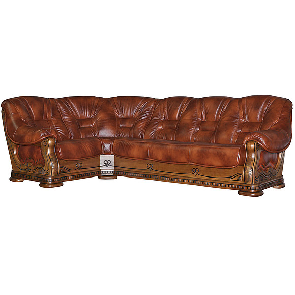 Угловой диван «Консул 2020/2020(-С)» (3мL/R901R/L), Материал: натуральная кожа, Цвет: Дуб рустикаль с патинированием, Группа ткани: 120 группа