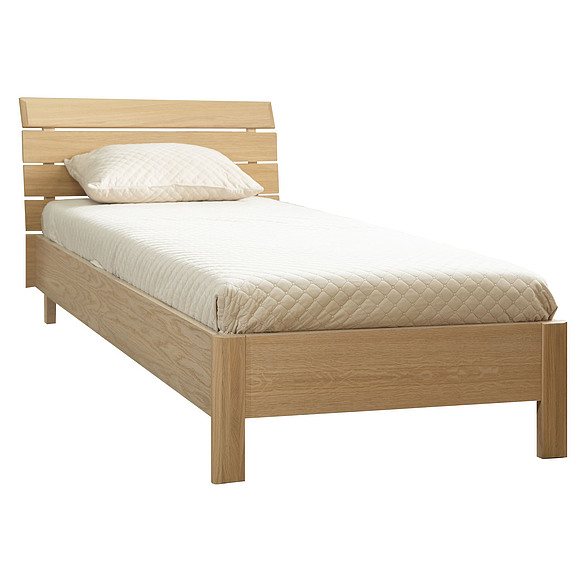 Кровать одинарная 1-09 «Лайма 1749» БМ661, Цвет: Дуб разбеленный, Спальное место: 2000x900 мм