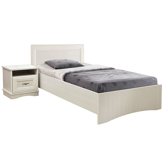 Кровать одинарная «Турин» П036.122М, Материал: ЛДСП+МДФ, Цвет: Сосна карелия