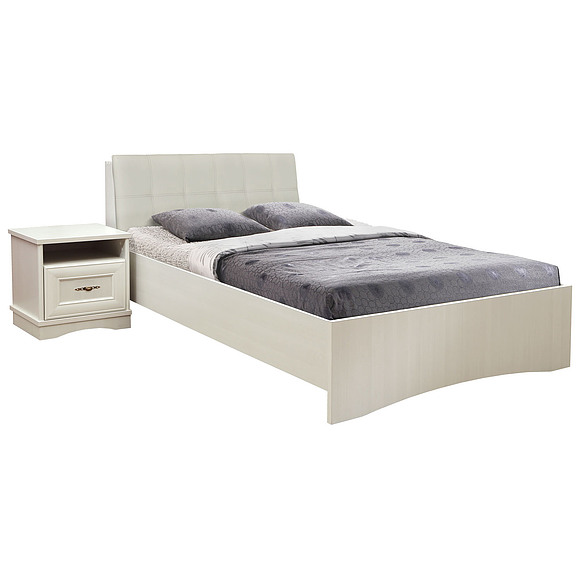 Кровать одинарная «Турин» П036.124М, Материал: ЛДСП+МДФ, Цвет: Сосна карелия