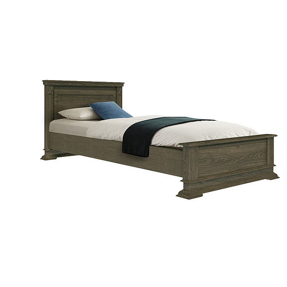 Кровать одинарная «Верди Люкс» с низким изножьем, Цвет: Табак, Механизм трансформации: без механизма, Спальное место: 2000x800 мм, Размер: 2187x974x851 мм