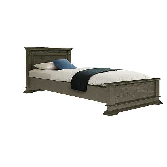 Кровать одинарная «Верди Люкс» с низким изножьем, Цвет: Венге, Механизм трансформации: без механизма, Спальное место: 2000x800 мм, Размер: 2187x974x851 мм