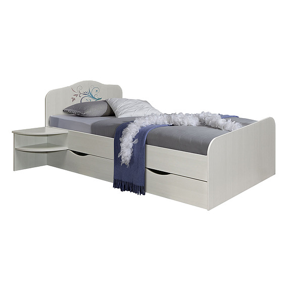 Кровать одинарная «Соната» П439.35Д15, Цвет: Принт «Цветок»