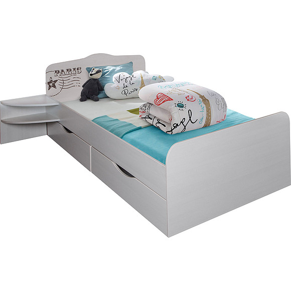 Кровать одинарная «Соната» П439.35Д15, Цвет: Принт «Париж»