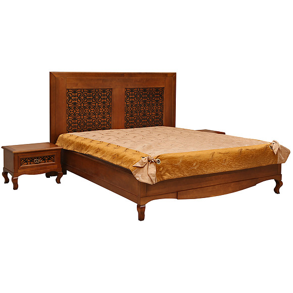 Кровать двойная «Видана Люкс» П445.02-1, Цвет: Коньяк