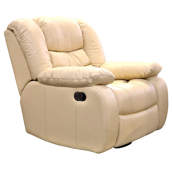 Кресло-реклайнер «Манчестер 1» (1Р), Материал: натуральная кожа, Группа ткани: 140 группа