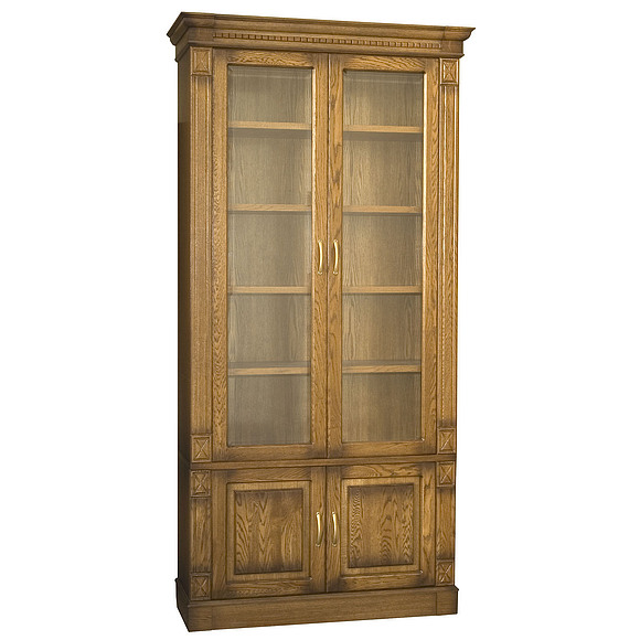 Набор мебели для библиотеки «Верди Люкс 3» П523.Н3, Цвет: Дуб рустикаль с патинированием