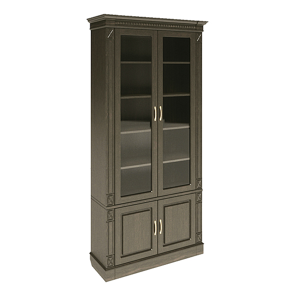 Набор мебели для библиотеки «Верди Люкс 3» П523.Н3, Цвет: Венге