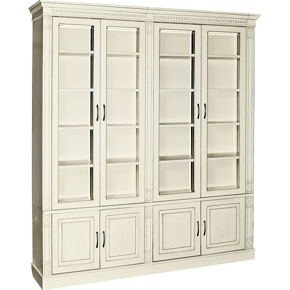 Набор мебели для библиотеки «Верди Люкс 4» П523.Н4, Цвет: Слоновая кость (nabor_dlya_biblioteki_verdi_4_p196_h4d8_slon_kost.jpg) Набор мебели для библиотеки «Верди Люкс 4» П523.Н4, Цвет: Слоновая кость