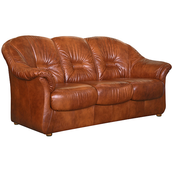 3-х местный диван «Омега» (3м) - спецпредложение, Материал: натуральная кожа, Группа ткани: 120 группа, Механизм трансформации: с механизмом