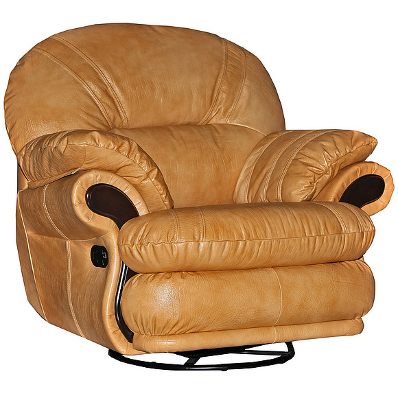 Кресло-реклайнер «Орлеан» (1Р), Материал: натуральная кожа, Группа ткани: 120 группа, Механизм трансформации: с механизмом