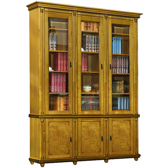 Шкаф для книг «Валенсия 3» П444.23, Цвет: Янтарь