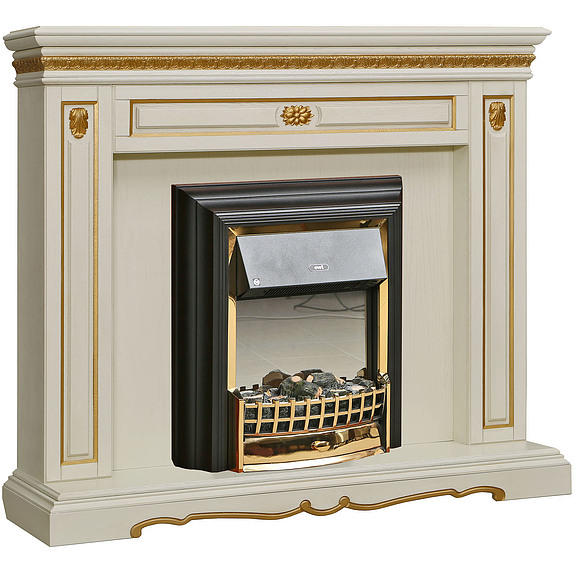 Портал для камина «Милана 17с» П265.17с, Цвет: Слоновая кость с золочением