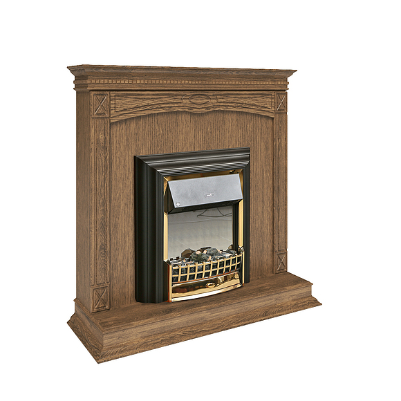 Портал для камина «Верди Люкс 1» П487.24, Цвет: Дуб рустикаль