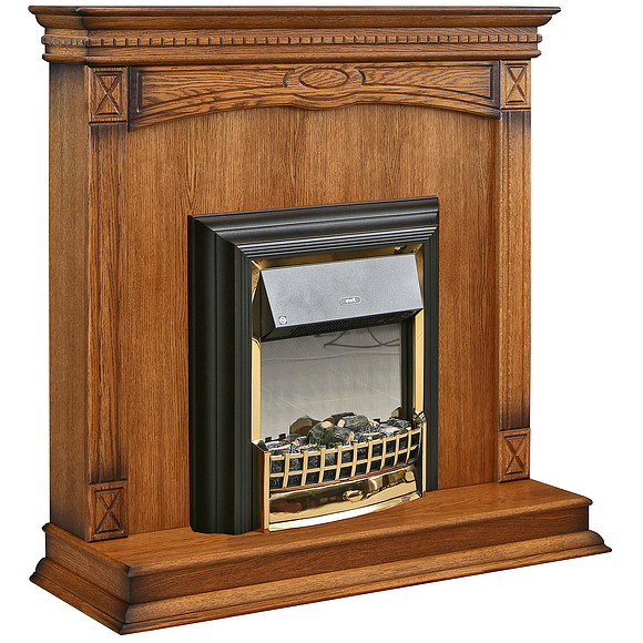 Портал для камина «Верди Люкс 1» П487.24, Цвет: Дуб рустикаль с патинированием