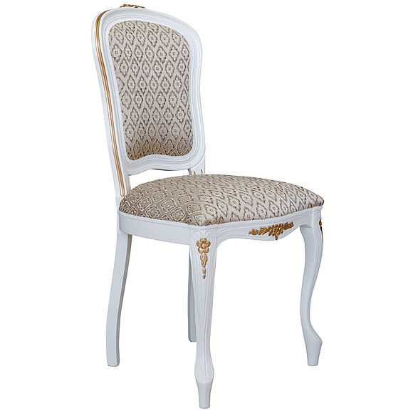 Стул «Премиум» П3004/S, Материал: ткань, Цвет: Слоновая кость с золочением