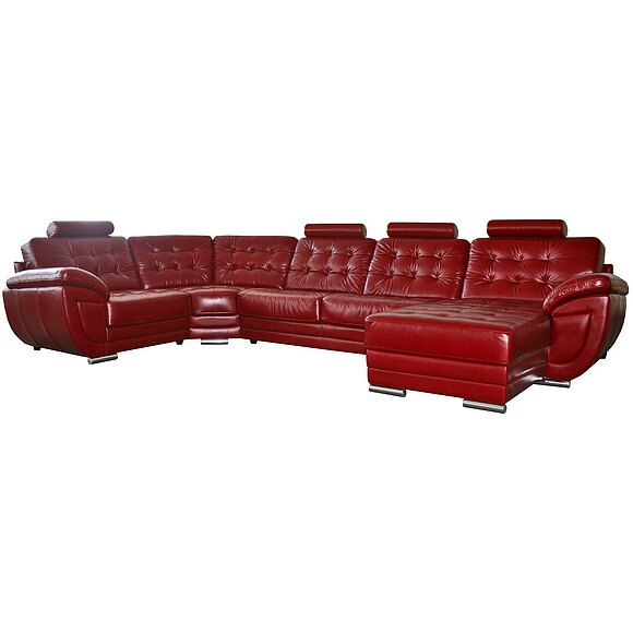 Угловой диван «Редфорд» (1L/R9030м8мR/L), Материал: натуральная кожа, Группа ткани: 150 группа